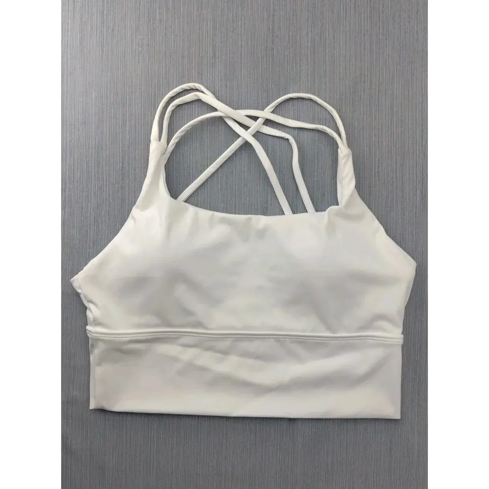 Women's Strappy Back Padded Sports Bra Size S